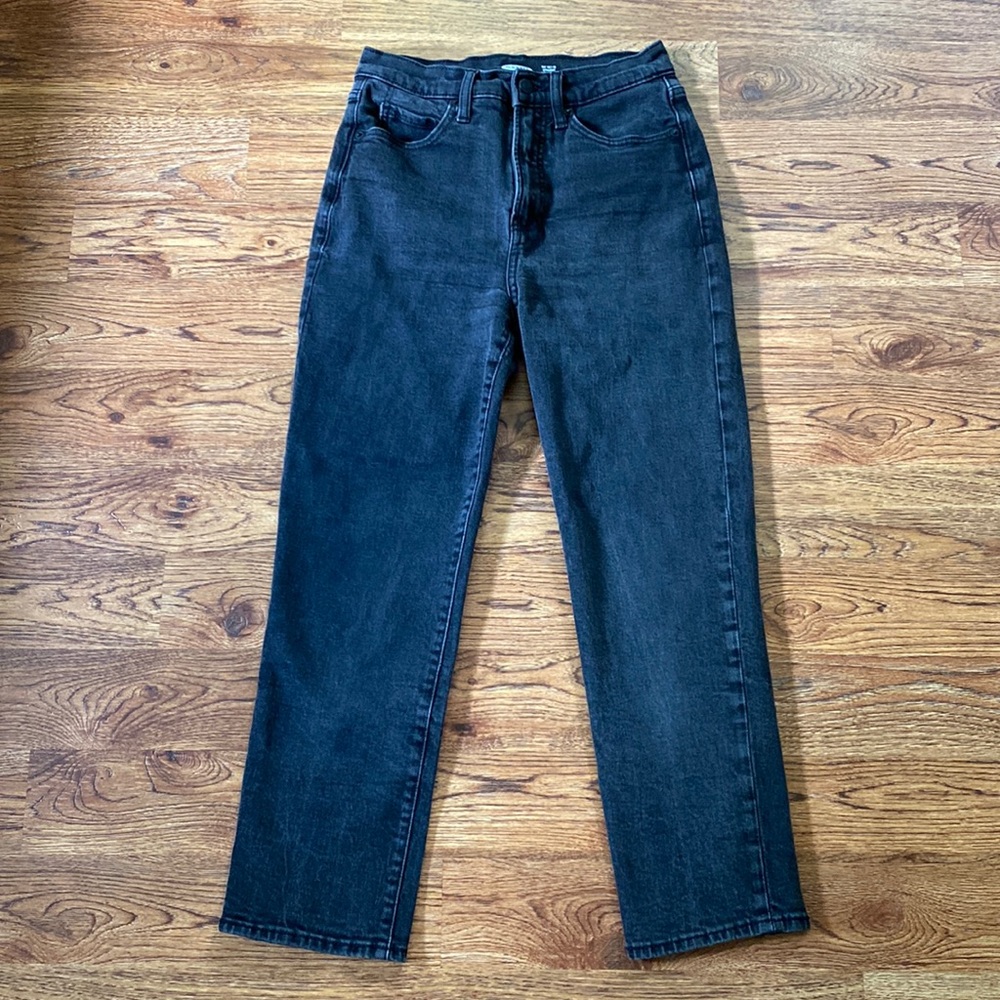 Old Navy Black Sky-Hi Straight Jeans